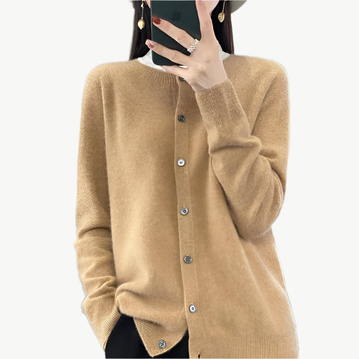 Noirella - Merino Wollpullover - Mayfair ModaHelles BeigeS