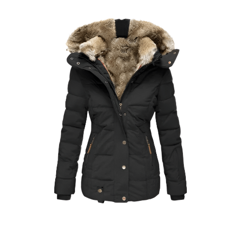 Norma – stylischer, dicker Mantel - Mayfair ModaBlackS