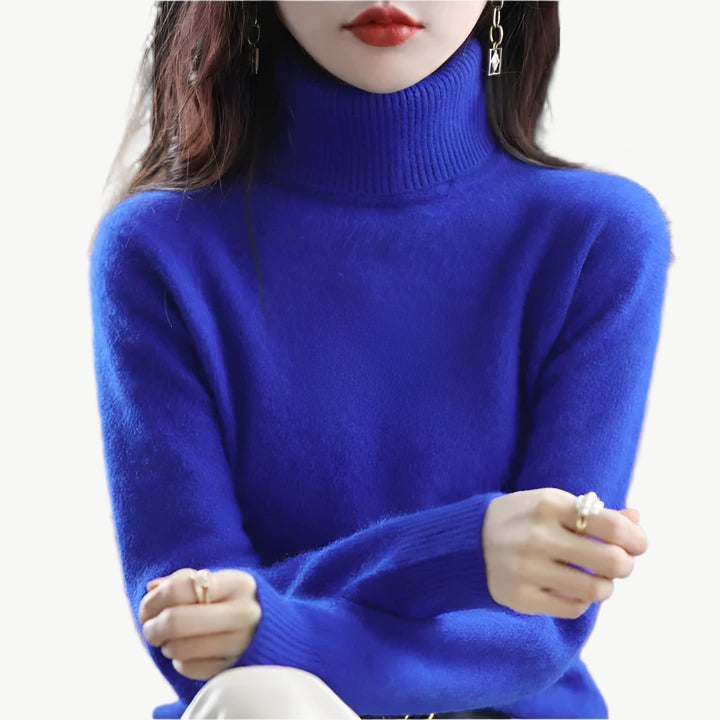 Nuvia - Warmer hoher Halsausschnitt Sweater - Mayfair ModaKönigsblauXXS