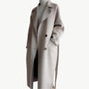 Selara - Lange Wollmantel - Mayfair ModaBeigeS
