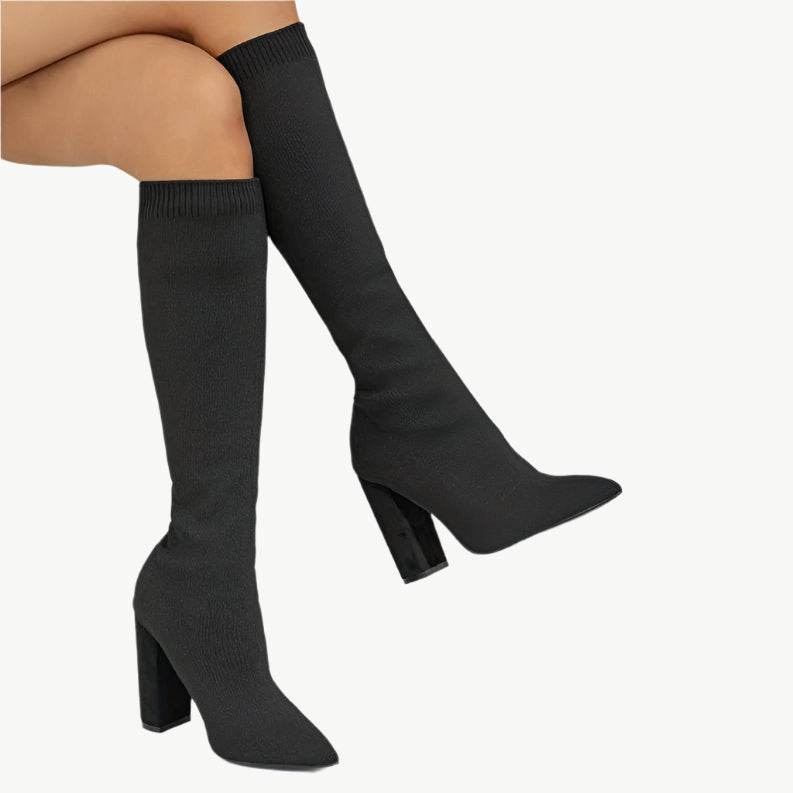 Selvia - Bequeme Sockenstiefel - Mayfair ModaSchwarz4.5