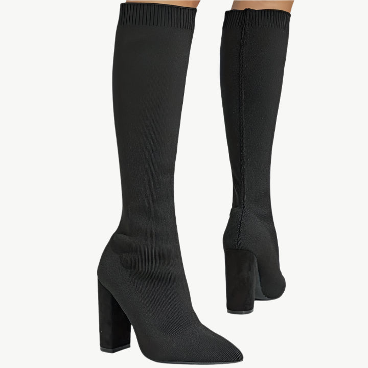 Selvia - Bequeme Sockenstiefel - Mayfair ModaSchwarz4.5