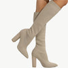 Selvia - Bequeme Sockenstiefel - Mayfair ModaWarmes Beige4.5