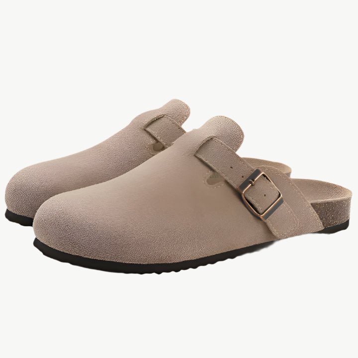 Sena - Moderne modische Wildlederpantoffeln - Mayfair ModaBraun35