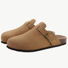 Sena - Moderne modische Wildlederpantoffeln - Mayfair ModaKamel35