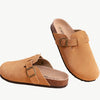 Sena - Moderne modische Wildlederpantoffeln - Mayfair ModaKamel35