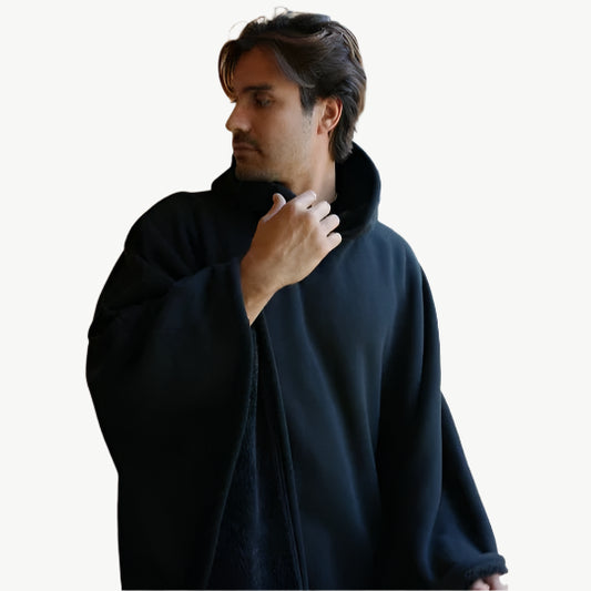 Sera - Langer, vielseitiger Hoodie - Mayfair ModaSchwarz