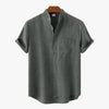 SOLID COLOR COTTON BUTTON UP - Mayfair ModaDunkelgrünM