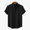 SOLID COLOR COTTON BUTTON UP - Mayfair ModaSchwarzM