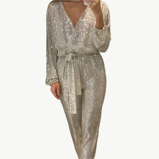 Stellave - Pailletten - Jumpsuit - Mayfair ModaSilberS