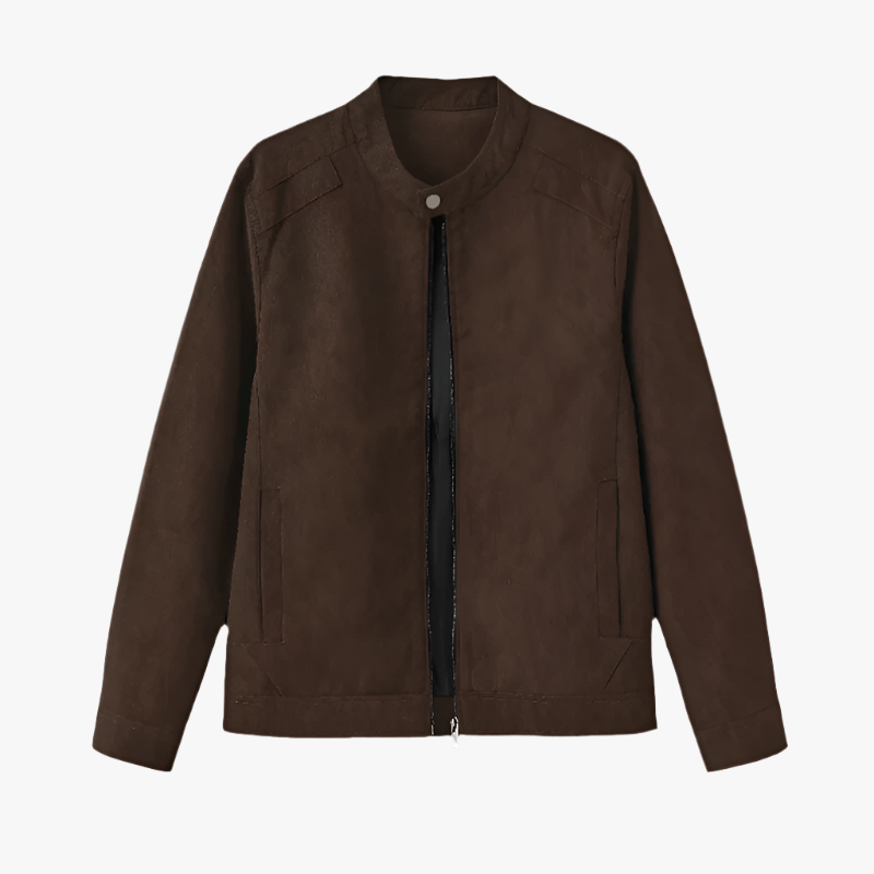 SUEDE LEATHER JACKET - Mayfair ModaBraunS