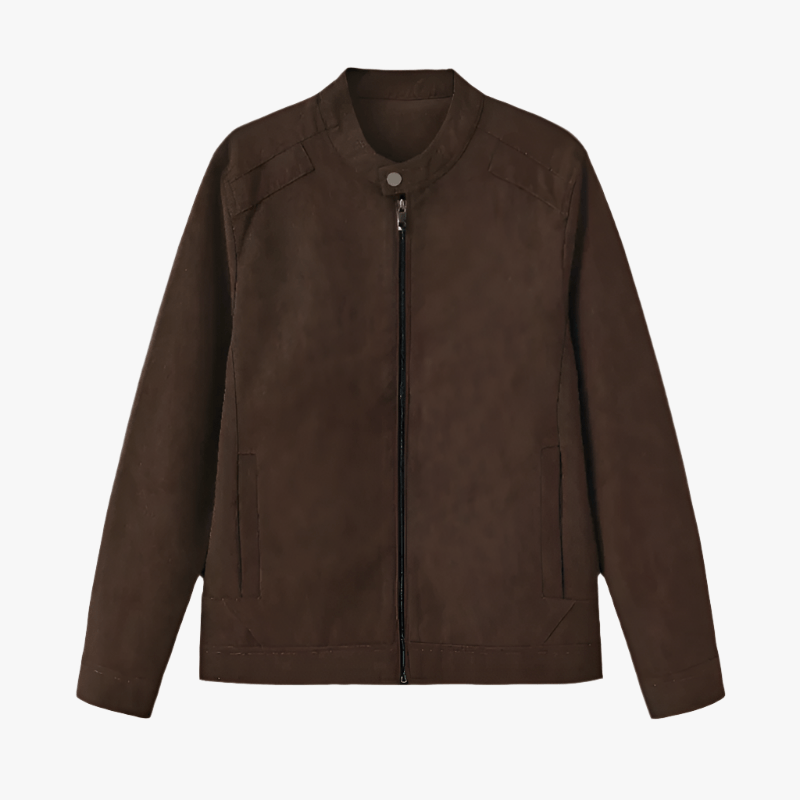 SUEDE LEATHER JACKET - Mayfair ModaBraunS