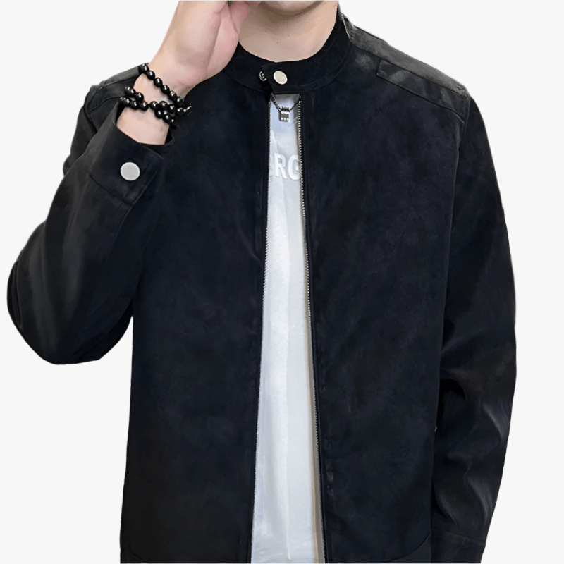 SUEDE LEATHER JACKET - Mayfair ModaBraunS