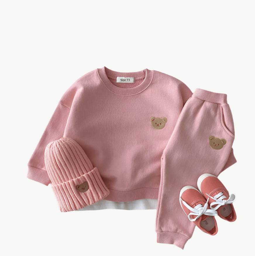 Teddybär - Jogger - Set aus Bio - Baumwolle – Hypoallergen & Atmungsaktiv für Empfindliche Haut - Mayfair ModaGelb6 - 12M