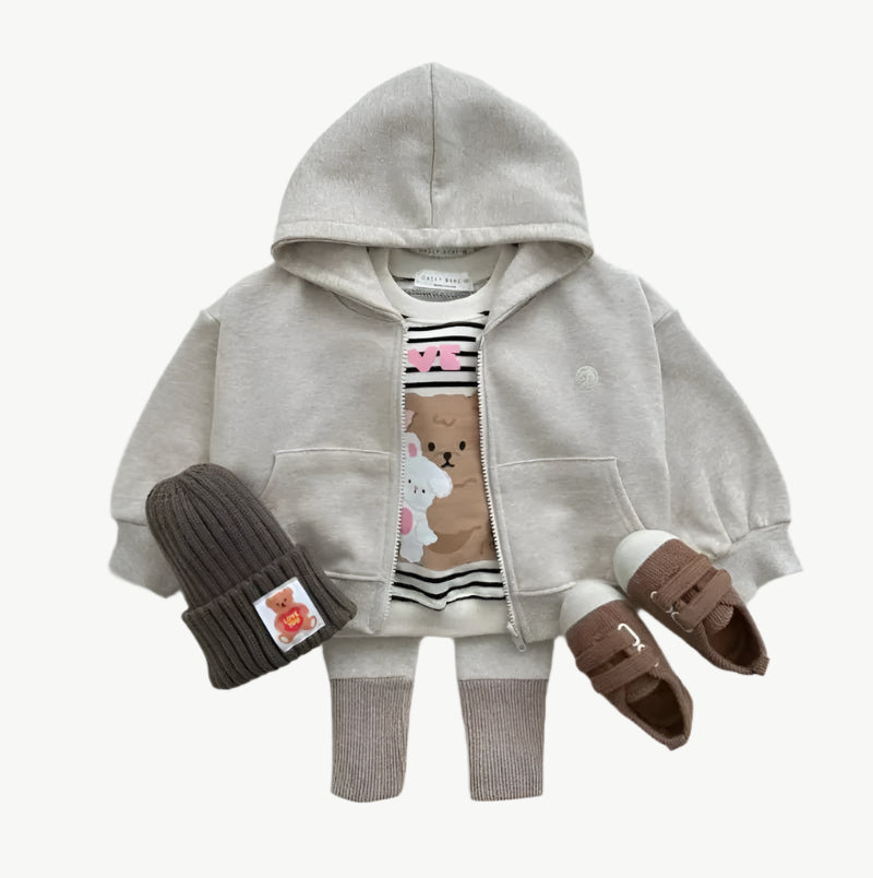 Umweltfreundliches Hoodie Jogger Set für Kinder aus Bio - Baumwolle, atmungsaktiv & hypoallergen - Mayfair ModaGelb6M - 12M
