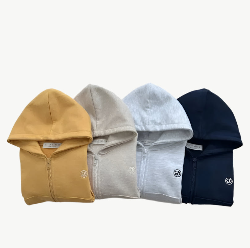 Umweltfreundliches Hoodie Jogger Set für Kinder aus Bio - Baumwolle, atmungsaktiv & hypoallergen - Mayfair ModaGelb6M - 12M