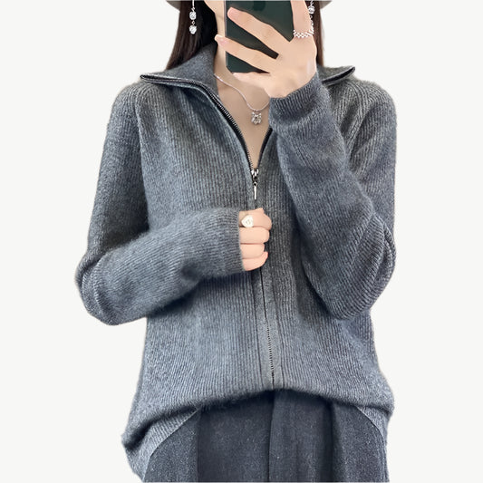 Viva - Kuschelige, warme Strickjacke - Mayfair ModaDunkelgrauS