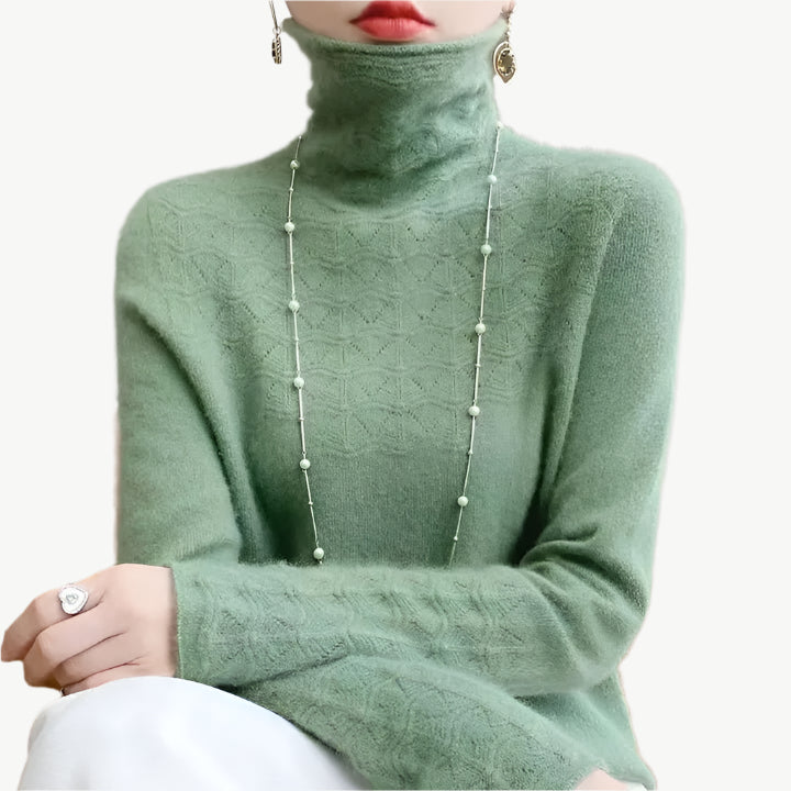 Xilora - Merino Wollrollkragenpullover - Mayfair ModaSalbei GrünS