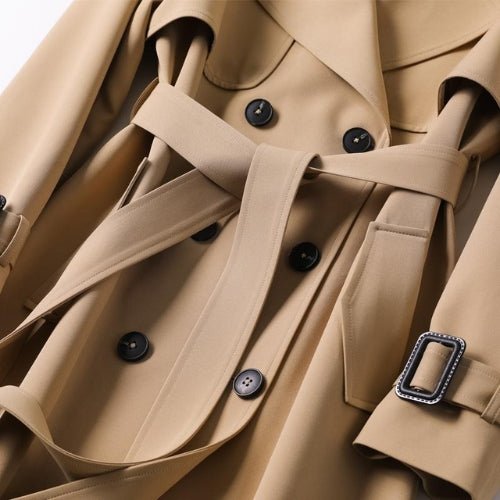 Zaiya - Britischer Herbst - Trenchcoat - Mayfair ModaBlass TaupeS