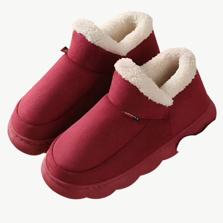 Zazie – Kuschelige Winter - Fellhausschuhe - Mayfair ModaRot35 - 36